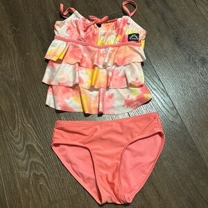 Justice Girls' Tie-Dye Swimsuit Set